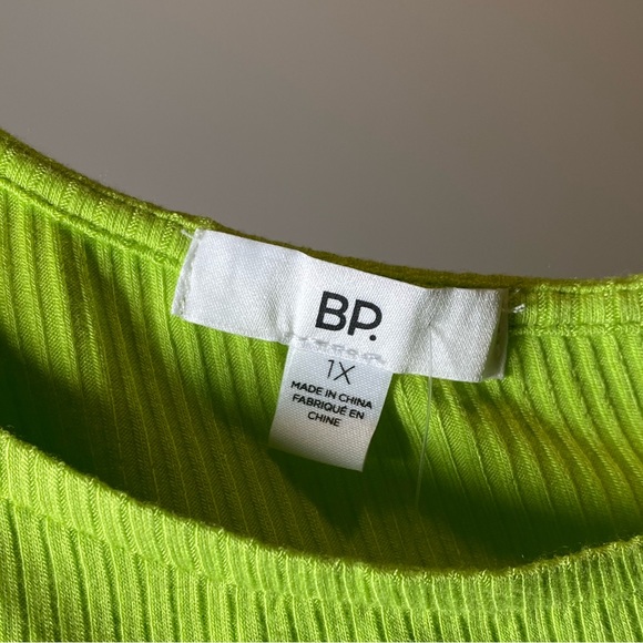 COPY - BP Lime Green Ribbed One Shoulder Tank - Picture 5 of 12